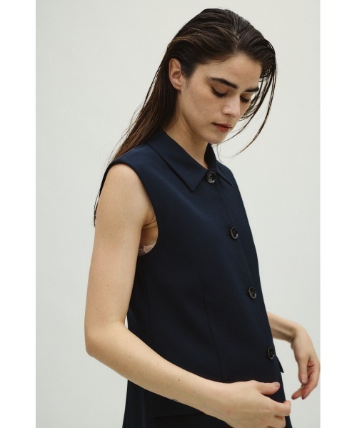 RIM.ARK（リムアーク）の「Classy sleeveless tops クラッシースリーブレストップス（シャツ/ブラウス・レディース・ライトカーキ/ダークネイビー/ブラック・FREE）」の7枚目の写真