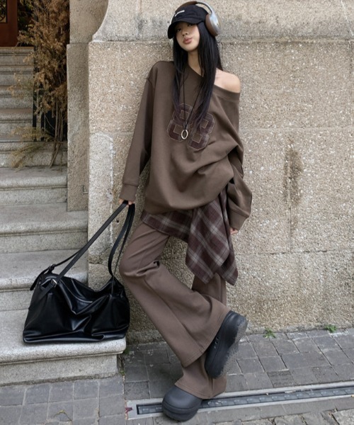 上下セット】ナンバリング スウェット×スウェットパンツ セットアップ