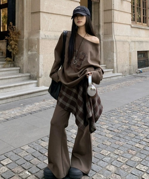 上下セット】ナンバリング スウェット×スウェットパンツ セットアップ