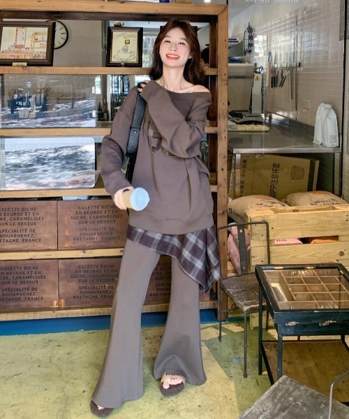 上下セット】ナンバリング スウェット×スウェットパンツ セットアップ