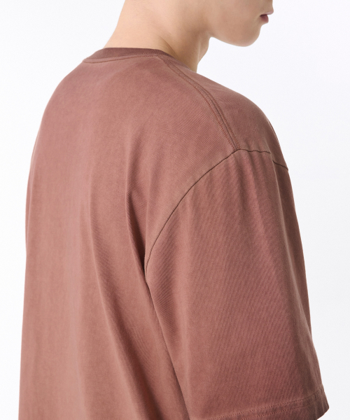 MUSINSA STANDARD（ムシンサスタンダード）の「ルナ ダイング リラックスド クルーネックTシャツ [スモークピンク]（Tシャツ/カットソー・メンズ・その他・SMALL/MEDIUM/LARGE/X-LARGE/XX-LARGE/XXX-LARGE）」の4枚目の写真