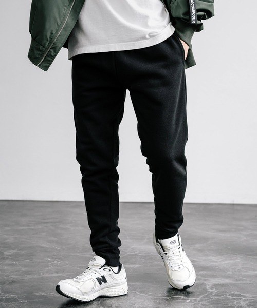 Rocky Monroe（ロッキーモンロー）の「綿タッチ裏起毛イージージョガーパンツ/コットンタッチスウェットパンツ（スウェットパンツ・メンズ・ブラック/ネイビー/グレイッシュベージュ/杢グレー/チャコール・M/L/XL）」の7枚目の写真