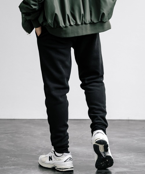 Rocky Monroe（ロッキーモンロー）の「綿タッチ裏起毛イージージョガーパンツ/コットンタッチスウェットパンツ（スウェットパンツ・メンズ・ブラック/ネイビー/グレイッシュベージュ/杢グレー/チャコール・M/L/XL）」の8枚目の写真