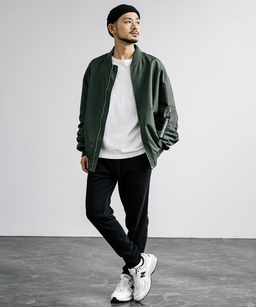 Rocky Monroe（ロッキーモンロー）の「綿タッチ裏起毛イージージョガーパンツ/コットンタッチスウェットパンツ（スウェットパンツ・メンズ・ブラック/ネイビー/グレイッシュベージュ/杢グレー/チャコール・M/L/XL）」の10枚目の写真