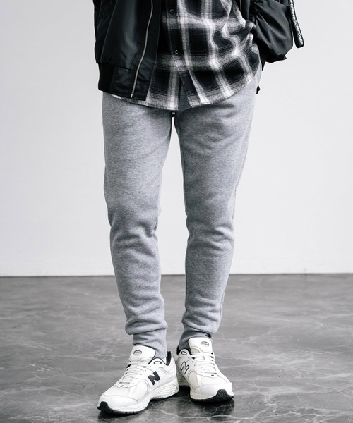 Rocky Monroe（ロッキーモンロー）の「綿タッチ裏起毛イージージョガーパンツ/コットンタッチスウェットパンツ（スウェットパンツ・メンズ・ブラック/ネイビー/グレイッシュベージュ/杢グレー/チャコール・M/L/XL）」の12枚目の写真