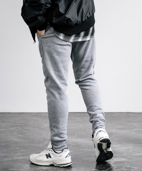 Rocky Monroe（ロッキーモンロー）の「綿タッチ裏起毛イージージョガーパンツ/コットンタッチスウェットパンツ（スウェットパンツ・メンズ・ブラック/ネイビー/グレイッシュベージュ/杢グレー/チャコール・M/L/XL）」の14枚目の写真