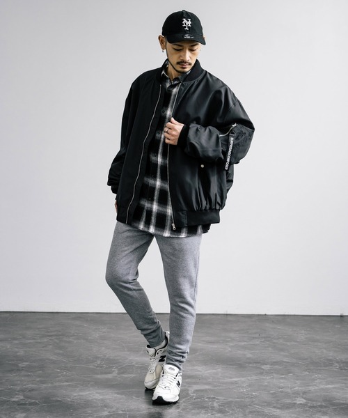 Rocky Monroe（ロッキーモンロー）の「綿タッチ裏起毛イージージョガーパンツ/コットンタッチスウェットパンツ（スウェットパンツ・メンズ・ブラック/ネイビー/グレイッシュベージュ/杢グレー/チャコール・M/L/XL）」の15枚目の写真