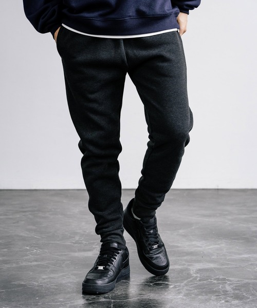 Rocky Monroe（ロッキーモンロー）の「綿タッチ裏起毛イージージョガーパンツ/コットンタッチスウェットパンツ（スウェットパンツ・メンズ・ブラック/ネイビー/グレイッシュベージュ/杢グレー/チャコール・M/L/XL）」の18枚目の写真