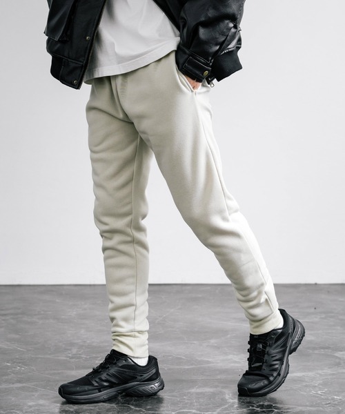 Rocky Monroe（ロッキーモンロー）の「綿タッチ裏起毛イージージョガーパンツ/コットンタッチスウェットパンツ（スウェットパンツ・メンズ・ブラック/ネイビー/グレイッシュベージュ/杢グレー/チャコール・M/L/XL）」の22枚目の写真