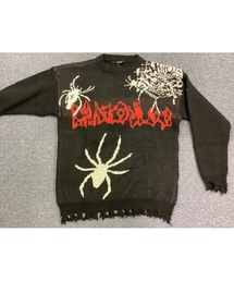 Bling Leads（ブリングリーズ）の「【Bls】【Bling Leads】スパイダー柄ジャガードダメージニット（ニット/セーター）」