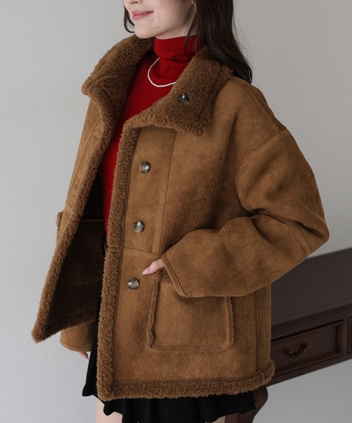 ブルーイースト（BLUEEAST）/リバーシブルボアムートンコート リバーシブルボアムートンコート（ムートンコート）｜BLUEEAST（ブルー