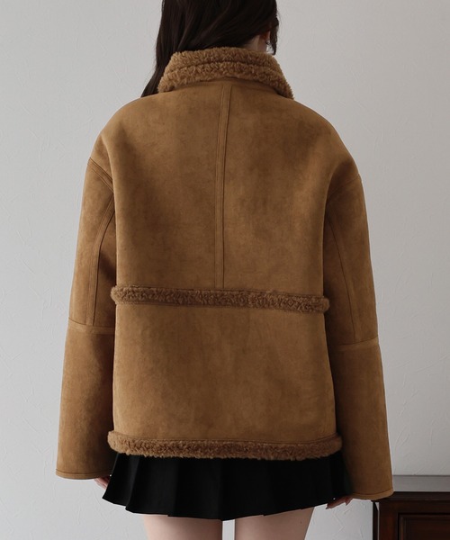 BLUEEAST（ブルーイースト）の「リバーシブルボアムートンコート（ムートンコート・レディース・キャメル/ベージュ・MEDIUM）」の20枚目の写真