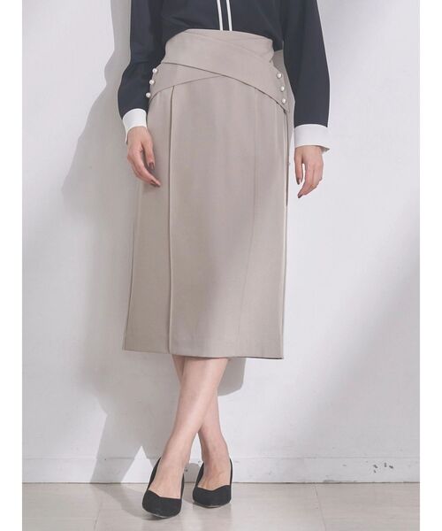 TONAL(トーナル)の「クロスパールタイトスカート(スカート・レディース・ベージュ/ネイビー/ブラウン・SMALL/MEDIUM)」の9枚目の写真