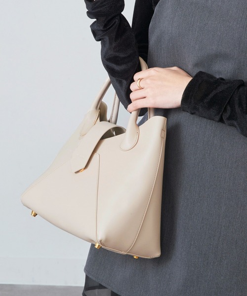 HASHIBAMI(ハシバミ)の「【HASHIBAMI】フェズ ハンドバッグ(ハンドバッグ・レディース・ブラック/ベージュ/ブラウン・FREE)」の4枚目の写真