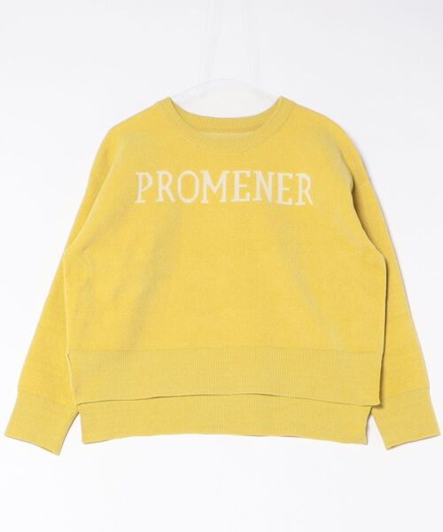 STRAWBERRY-FIELDS（ストロベリーフィールズ）の「ベロアライクモール_ベロアライクロゴミット（ニット/セーター・レディース・ライトグレー/ネイビー/イエロー・2）」の15枚目の写真