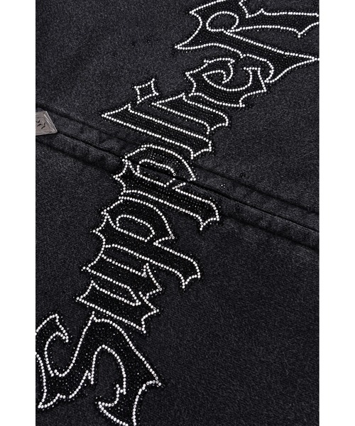 SUPPLIER(サプライヤー)の「ジップフーディ|Splash Rhinestone Iron Logo Zip Hoodie|SUPPLIER(パーカー・メンズ・ブラック/ネイビー・SMALL/MEDIUM/LARGE/X-LARGE/XX-LARGE)」の4枚目の写真