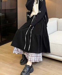 Y2K レイヤリングデザイン フリルスカート ティアードスカート