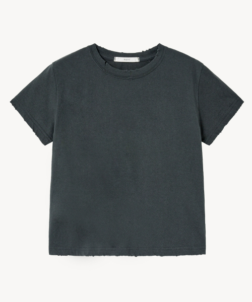 LADY VOLUME(レディーボリューム)の「ディストレストウォッシングTシャツ (チャコール)(Tシャツ/カットソー・レディース・その他・SMALL/MEDIUM)」の1枚目の写真