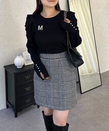 ODAKHA editforlulu パフスリーブ トップス black FLUTED SHORT PUFF SLEEVE CROPPED TOP