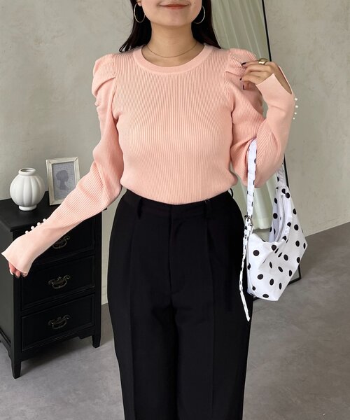 prose verse(プロズヴェール)の「袖パールパフスリーブリブニット(ニット/セーター・レディース・ブラック/ピンク/ホワイト系その他/オフホワイト・LARGE/MEDIUM)」の19枚目の写真