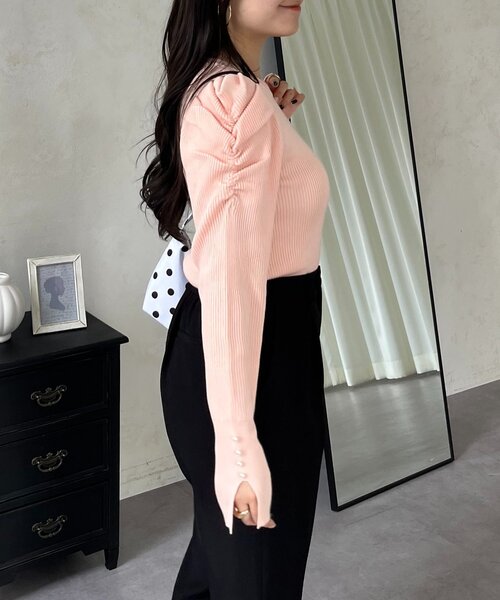 prose verse(プロズヴェール)の「袖パールパフスリーブリブニット(ニット/セーター・レディース・ブラック/ピンク/ホワイト系その他/オフホワイト・LARGE/MEDIUM)」の22枚目の写真