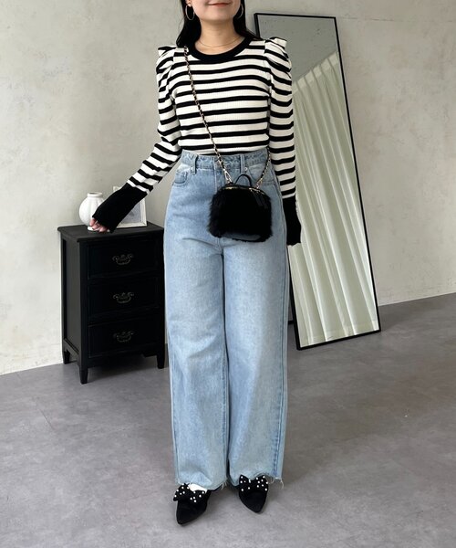 prose verse(プロズヴェール)の「袖パールパフスリーブリブニット(ニット/セーター・レディース・ブラック/ピンク/ホワイト系その他/オフホワイト・LARGE/MEDIUM)」の6枚目の写真