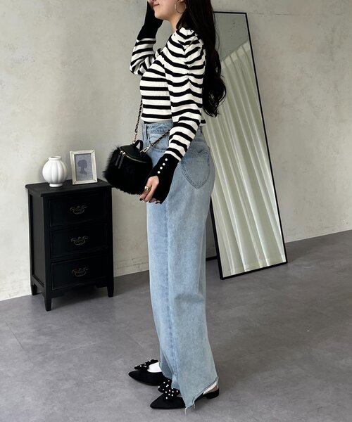 prose verse(プロズヴェール)の「袖パールパフスリーブリブニット(ニット/セーター・レディース・ブラック/ピンク/ホワイト系その他/オフホワイト・LARGE/MEDIUM)」の10枚目の写真