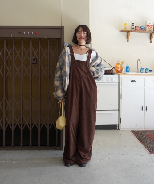 コーデュロイルーズサロペット（サロペット/オーバーオール）｜TEEN