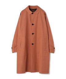 EDIFICE Super120\'s モッサ ステンカラーコート オレンジ S ブランド古着】メンズのステンカラーコート（オレンジ/橙色系）古着