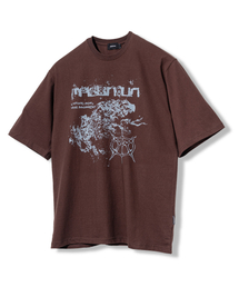 MASSNOUN（マスノウン）の「スネークリアルオーバーサイズ半袖Tシャツ MSFTS004-BR（Tシャツ/カットソー）」