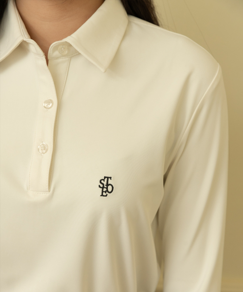 SELITIO(セレティオ)の「女性ベーシックロゴソフトカラーTシャツホワイト(ポロシャツ・レディース・ホワイト・SMALL/MEDIUM/LARGE/X-LARGE)」の3枚目の写真
