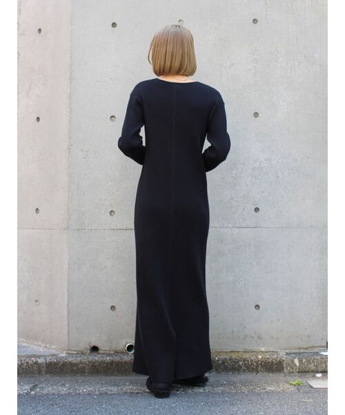 Ungrid（アングリッド）の「ヘンリーネックニットワンピース（ワンピース・レディース・ブラック/オレンジ/ライトグレー・FREE）」の6枚目の写真