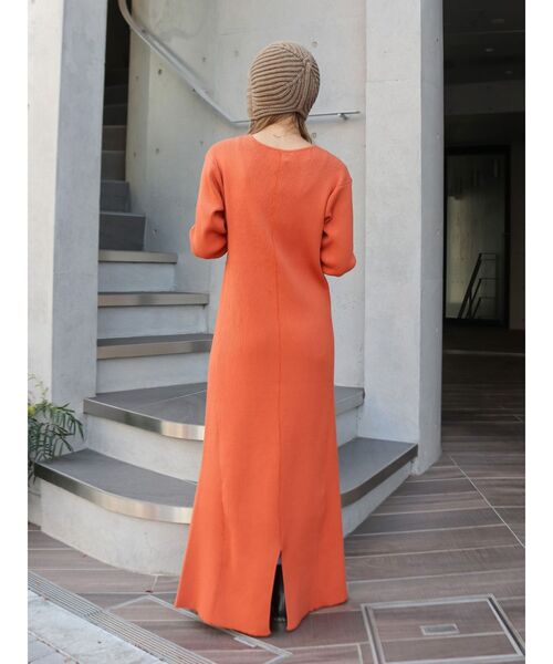 Ungrid（アングリッド）の「ヘンリーネックニットワンピース（ワンピース・レディース・ブラック/オレンジ/ライトグレー・FREE）」の11枚目の写真