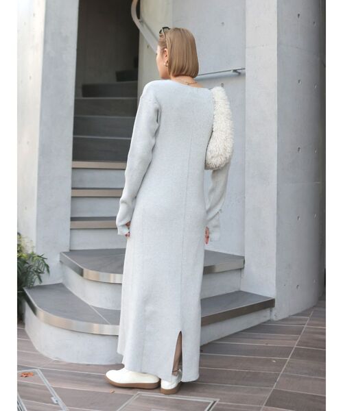 Ungrid（アングリッド）の「ヘンリーネックニットワンピース（ワンピース・レディース・ブラック/オレンジ/ライトグレー・FREE）」の17枚目の写真