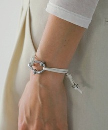 CANAL JEAN（キャナルジーン）の「anuke　Metal×Leather Bracelet メタルレザーブレスレット/62610907（ブレスレット）」