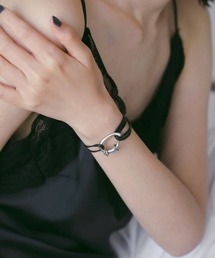 CANAL JEAN（キャナルジーン）の「anuke　Metal×Leather Bracelet メタルレザーブレスレット/62610907（ブレスレット）」