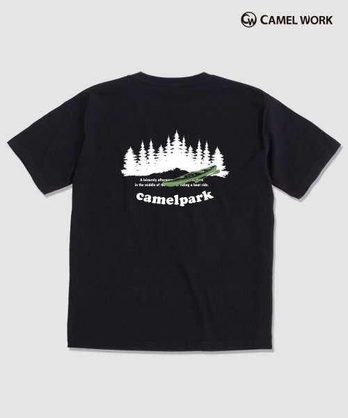CAMEL WORK(キャメルワーク)の「カメルパーク 半袖Tシャツ(ブラック)(Tシャツ/カットソー・メンズ・その他・LARGE/MEDIUM/X-LARGE)」の3枚目の写真