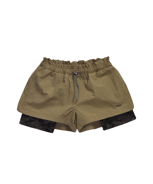 HETIT(ヘティ)の「カモナイロンストリングショーツ(カーキ)(その他パンツ・レディース・その他・SMALL/MEDIUM)」の1枚目の写真