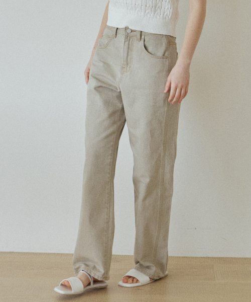 YUPPE(ヨッペ)の「COTTON LINE PANTS_KHAKI(その他パンツ・レディース・その他・SMALL/MEDIUM)」の4枚目の写真