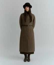HOWUS（ホワス）の「BERN CHECK COAT (BROWN CHECK)（チェスターコート）」