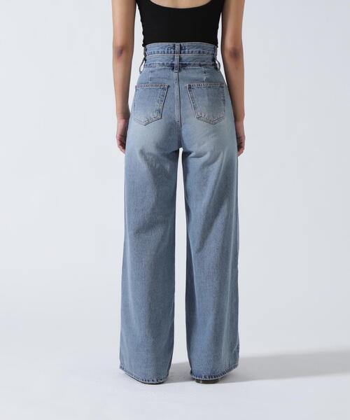 ROYAL FLASH（ロイヤルフラッシュ）の「MITSUKI/ミツキ/Ｗウエストデニムパンツ（デニムパンツ・レディース・ブルー・M/S）」の5枚目の写真