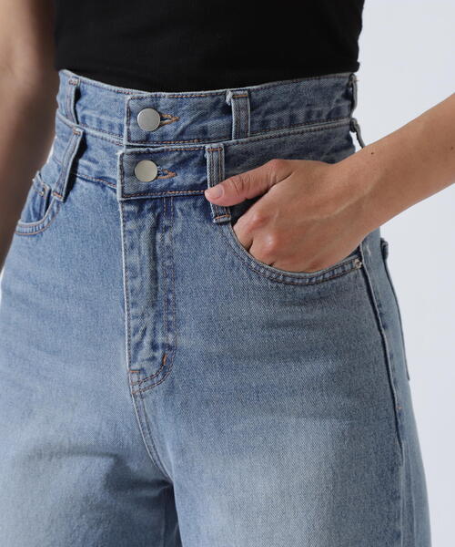 ROYAL FLASH（ロイヤルフラッシュ）の「MITSUKI/ミツキ/Ｗウエストデニムパンツ（デニムパンツ・レディース・ブルー・M/S）」の7枚目の写真