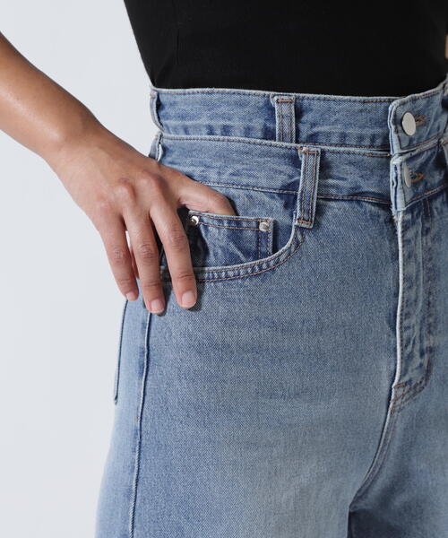 ROYAL FLASH（ロイヤルフラッシュ）の「MITSUKI/ミツキ/Ｗウエストデニムパンツ（デニムパンツ・レディース・ブルー・M/S）」の8枚目の写真