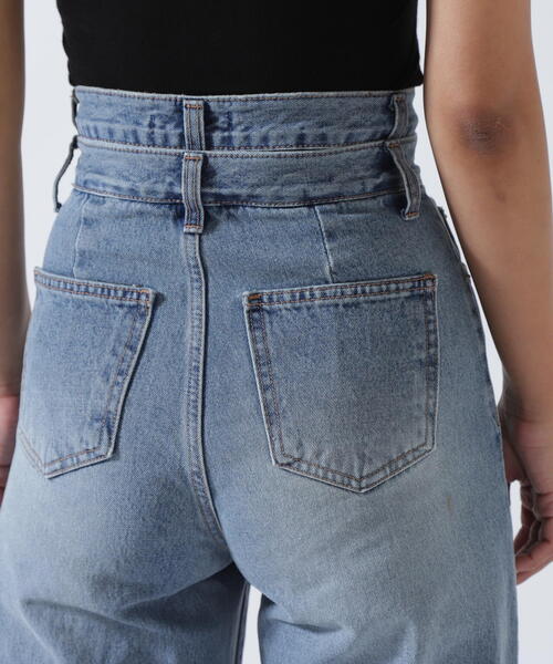 ROYAL FLASH（ロイヤルフラッシュ）の「MITSUKI/ミツキ/Ｗウエストデニムパンツ（デニムパンツ・レディース・ブルー・M/S）」の9枚目の写真