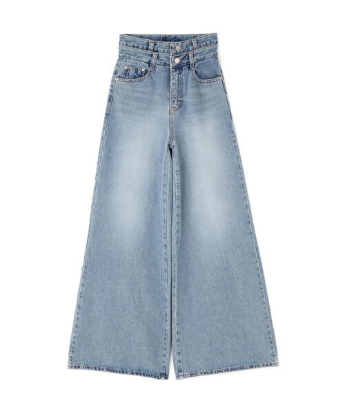 ROYAL FLASH（ロイヤルフラッシュ）の「MITSUKI/ミツキ/Ｗウエストデニムパンツ（デニムパンツ・レディース・ブルー・M/S）」の10枚目の写真