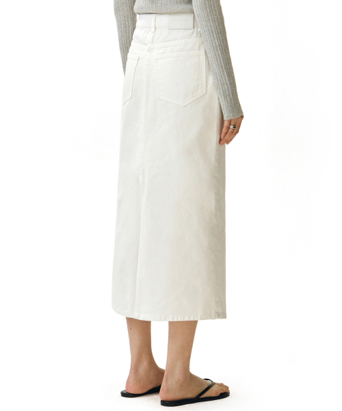 DECET WOMEN（デケット ウーマン）の「シグネチャーロングスカート DCSK003アイボリー（スカート・レディース・その他・SMALL/MEDIUM/LARGE/X-SMALL）」の9枚目の写真