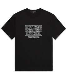 LETTERING LOGO オーバーサイズ 半袖Tシャツ (VS0069) ブラック