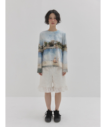 PEEVES PEEVES（フィブス フィブス）の「エンブロイダードミディパンツ / アイボリー（その他パンツ）」