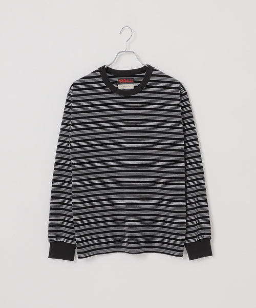 B.C STOCK（ベーセーストック）の「HEAT LAYER ベロア クルーロングスリーブTシャツ（Tシャツ/カットソー・メンズ・ブラック系その他/ホワイト/ネイビー/チョコ・LARGE/MEDIUM）」の21枚目の写真