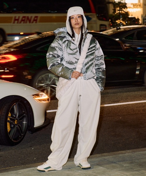 ジャケット・アウター Nike therma-fit down jacket big swoosh Nike Swoosh Series Water Resistant Therma-Fit Oversize Down Puffer